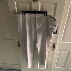 PGA Tour expandable waist pants in Silver Cloud
